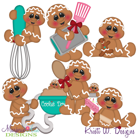 Baking Fun Gingers SVG Cutting Files Includes Clipart - Click Image to Close